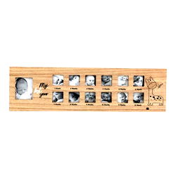 Baby 1st Year Wooden Photo Frame with Giraffe Baby 1st Year Wooden Photo Frame with Giraffe