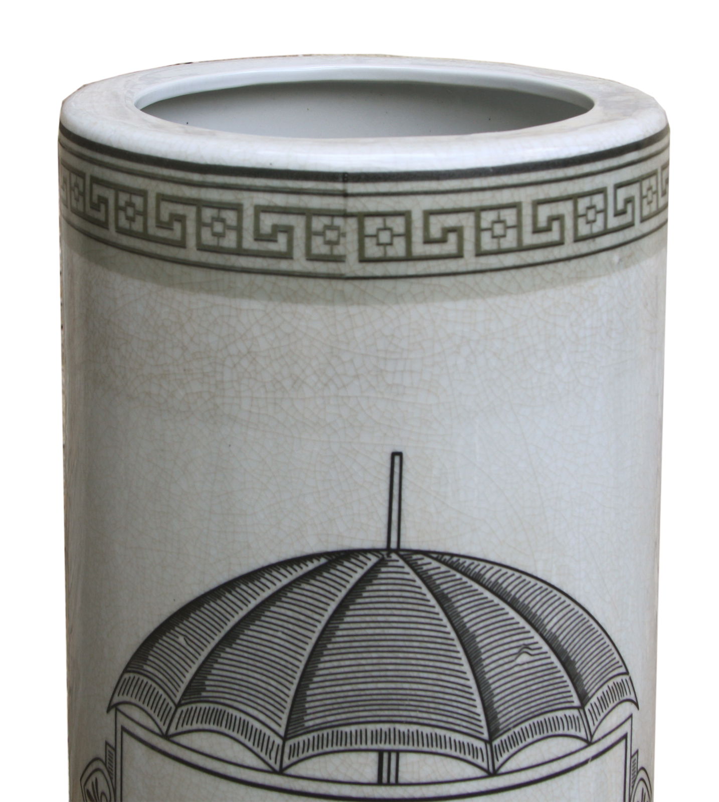 Ceramic Umbrella Stand, Monochrome Umbrella Print Ceramic Umbrella Stand, Monochrome Umbrella Print