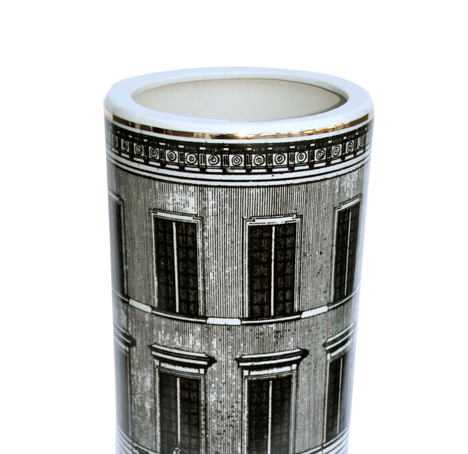 Ceramic Umbrella Stand, Monochrome Building Design Ceramic Umbrella Stand, Monochrome Building Design