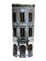 Ceramic Umbrella Stand, Monochrome Building Design Ceramic Umbrella Stand, Monochrome Building Design