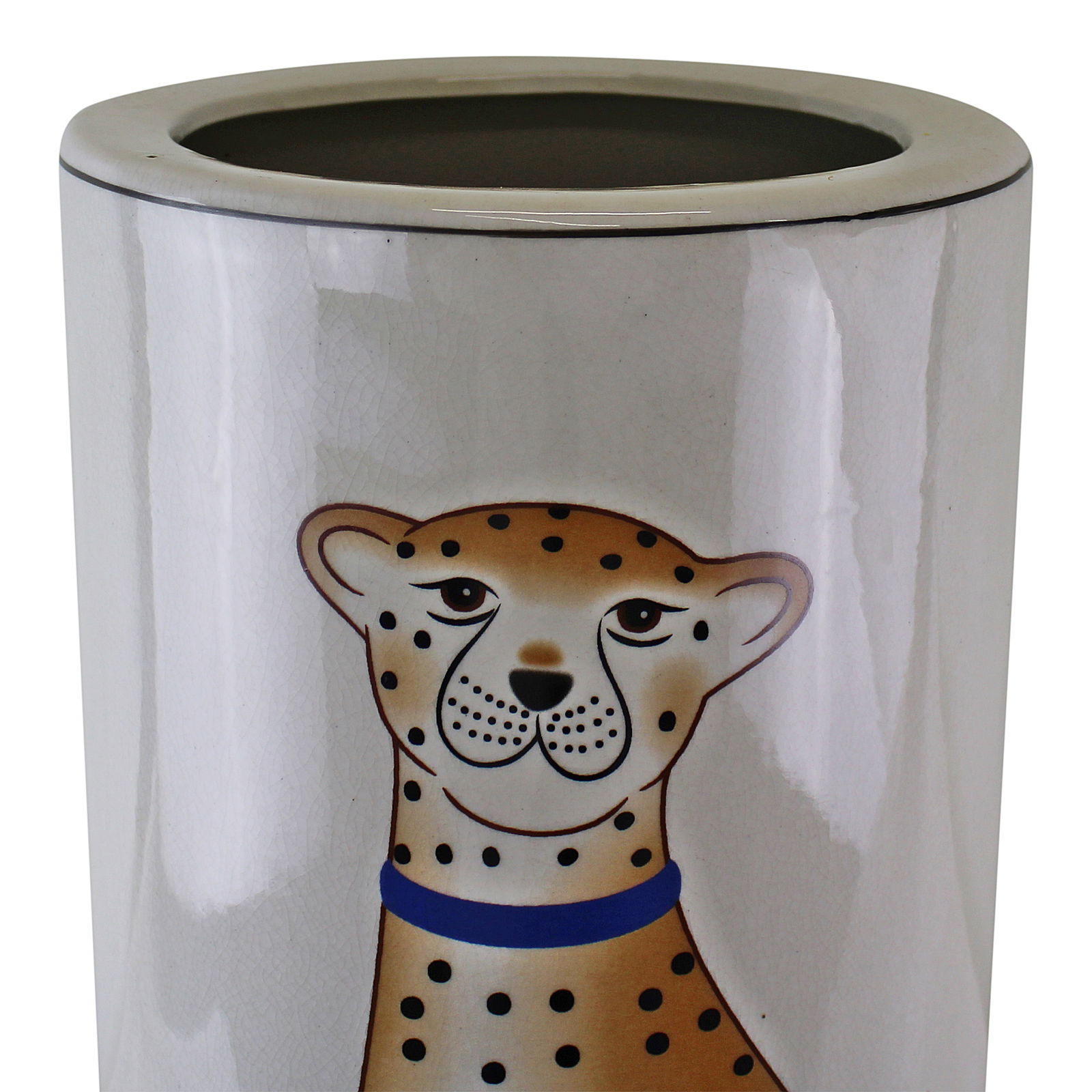 Ceramic Umbrella Stand, Leopard Design Ceramic Umbrella Stand, Leopard Design