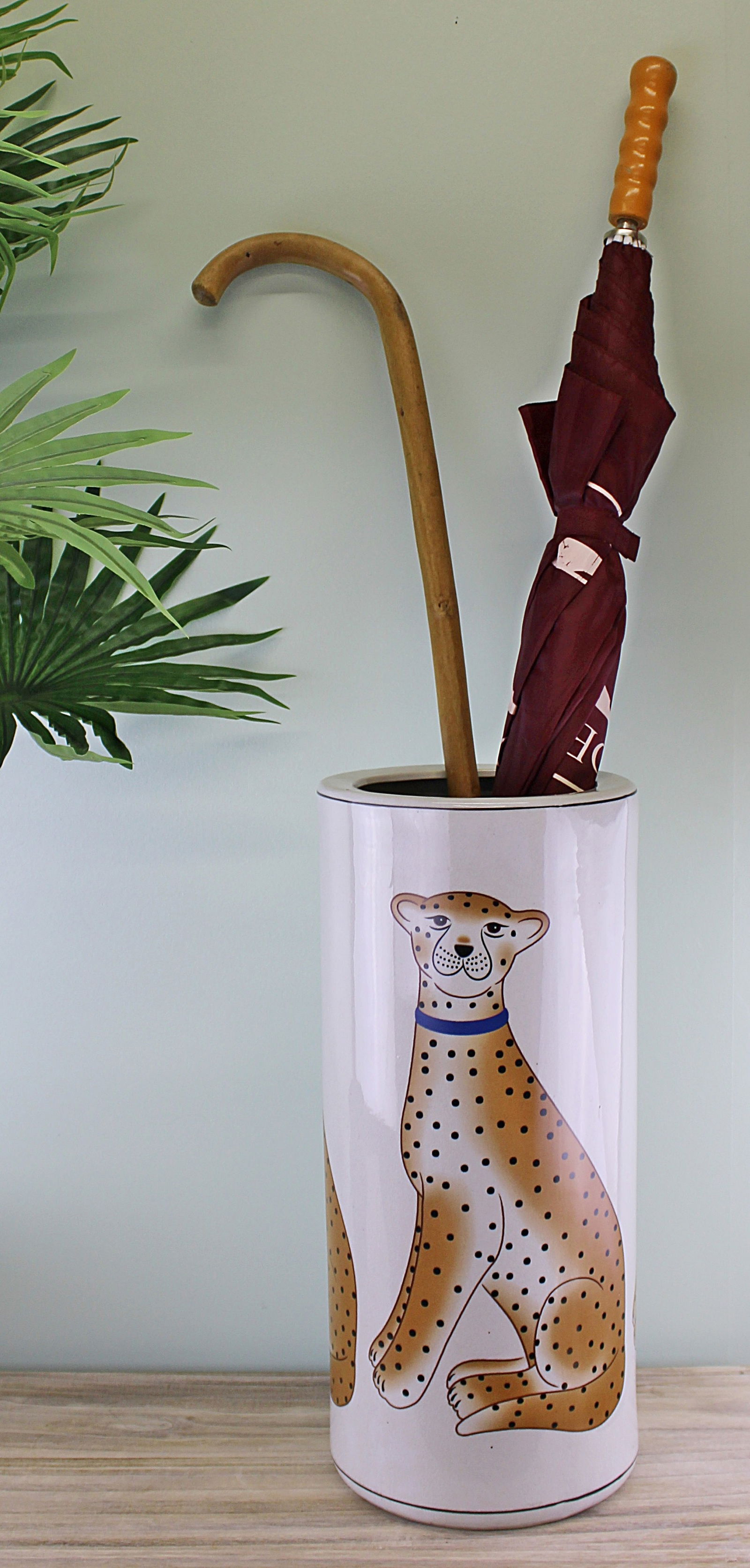 Ceramic Umbrella Stand, Leopard Design Ceramic Umbrella Stand, Leopard Design