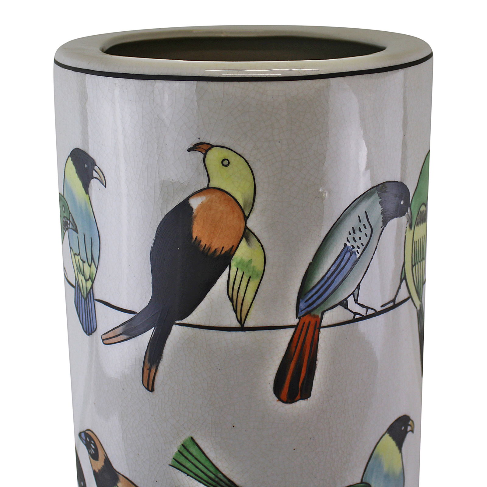 Ceramic Umbrella Stand, Birds Design Ceramic Umbrella Stand, Birds Design