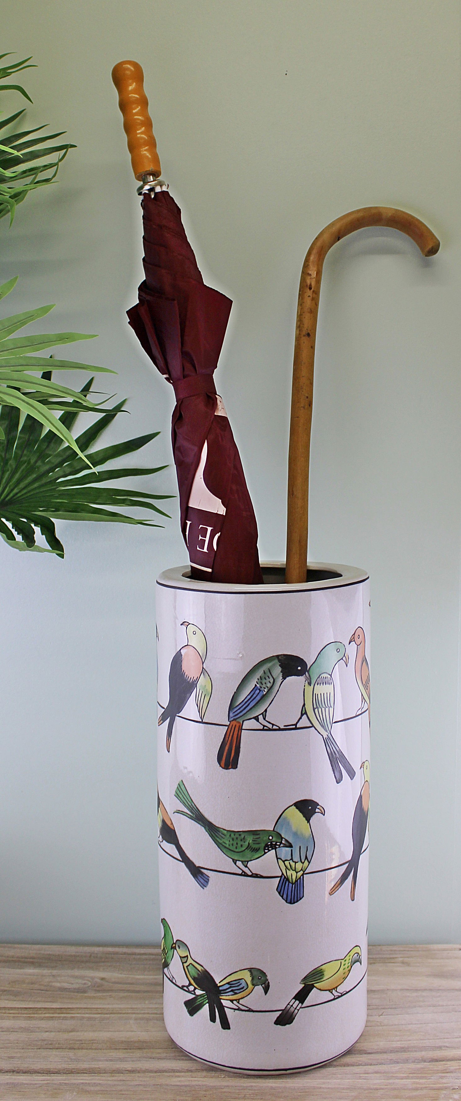 Ceramic Umbrella Stand, Birds Design Ceramic Umbrella Stand, Birds Design