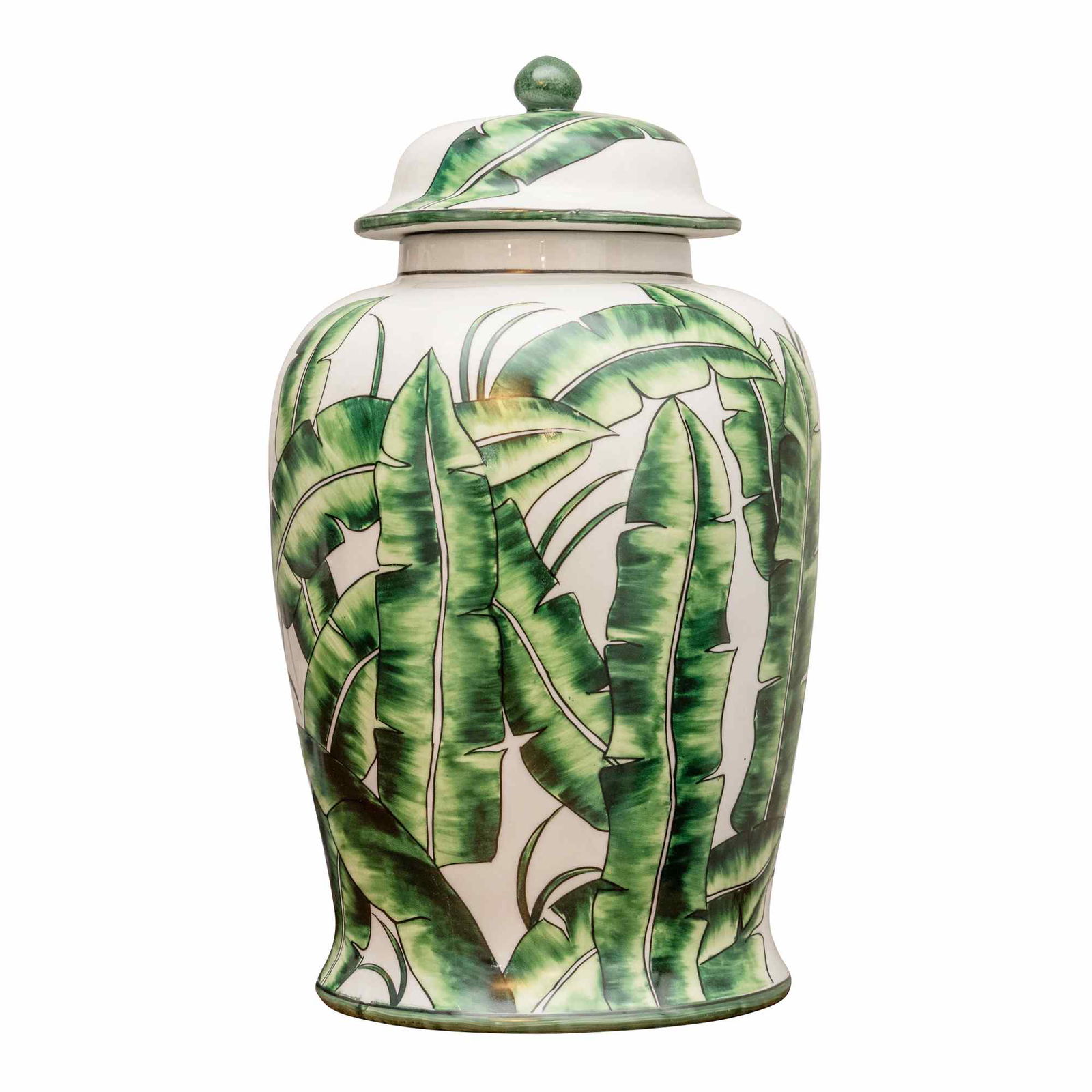 Corn Plant Leaf 17" Ginger Jar Corn Plant Leaf 17" Ginger Jar