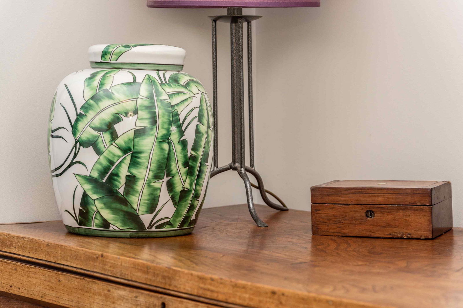 Corn Plant Leaf 13" Ginger Jar Corn Plant Leaf 13" Ginger Jar