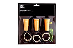 LED Cork Garland Pack of 3 with 8 Lights LED Cork Garland Pack of 3 with 8 Lights