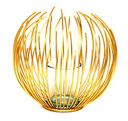 Gold Wire Candle Holder 16cm Gold Wire Candle Holder 16cm
