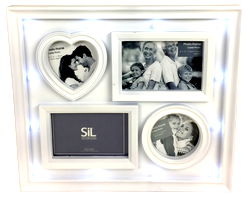 White LED 4 Photo Frame 39cm White LED 4 Photo Frame 39cm