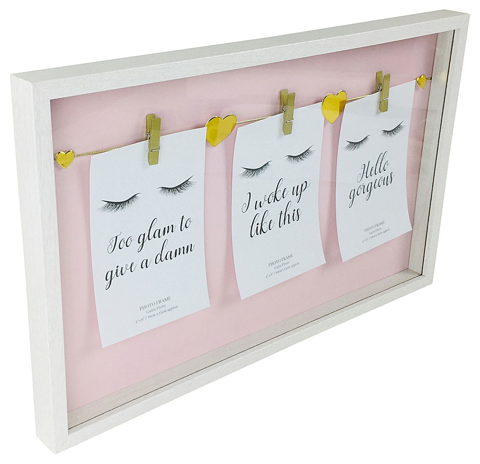 Eyelash Triple Peg Frame Pink 4"x6" Eyelash Triple Peg Frame Pink 4"x6"