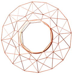 Geometric Mirror in Rose Gold 64cm Geometric Mirror in Rose Gold 64cm