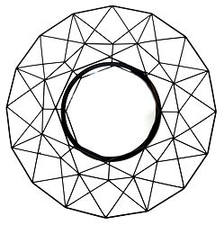 Geometric Mirror in Black 64cm Geometric Mirror in Black 64cm