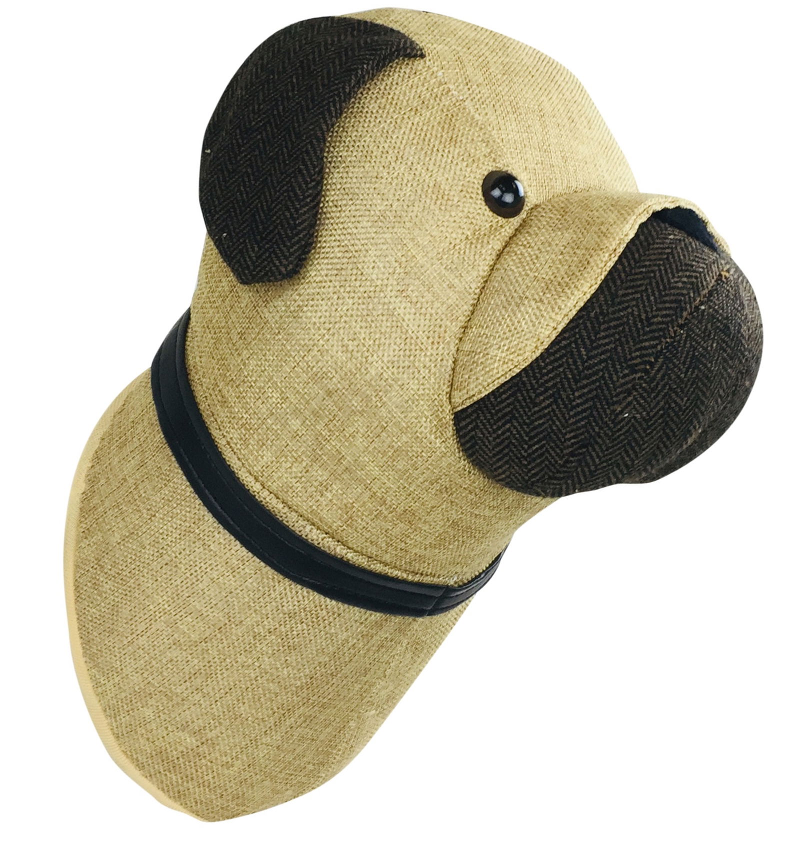 Fabric Wall Mounted Pug Head 30cm Fabric Wall Mounted Pug Head 30cm