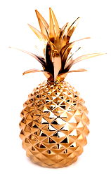 Gold Metal Pineapple Ornament 22cm Gold Metal Pineapple Ornament 22cm