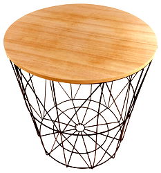 Geometric Black Wire Circular Side Table Geometric Black Wire Circular Side Table