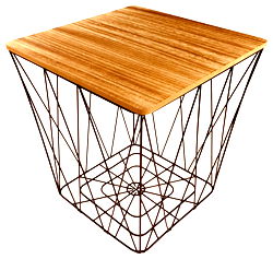 Geometric Black Wire Square Side Table Geometric Black Wire Square Side Table