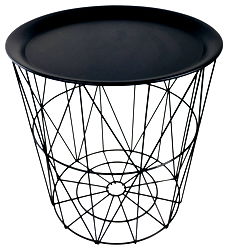 Geometric Black Wire Circular Tray Table Geometric Black Wire Circular Tray Table