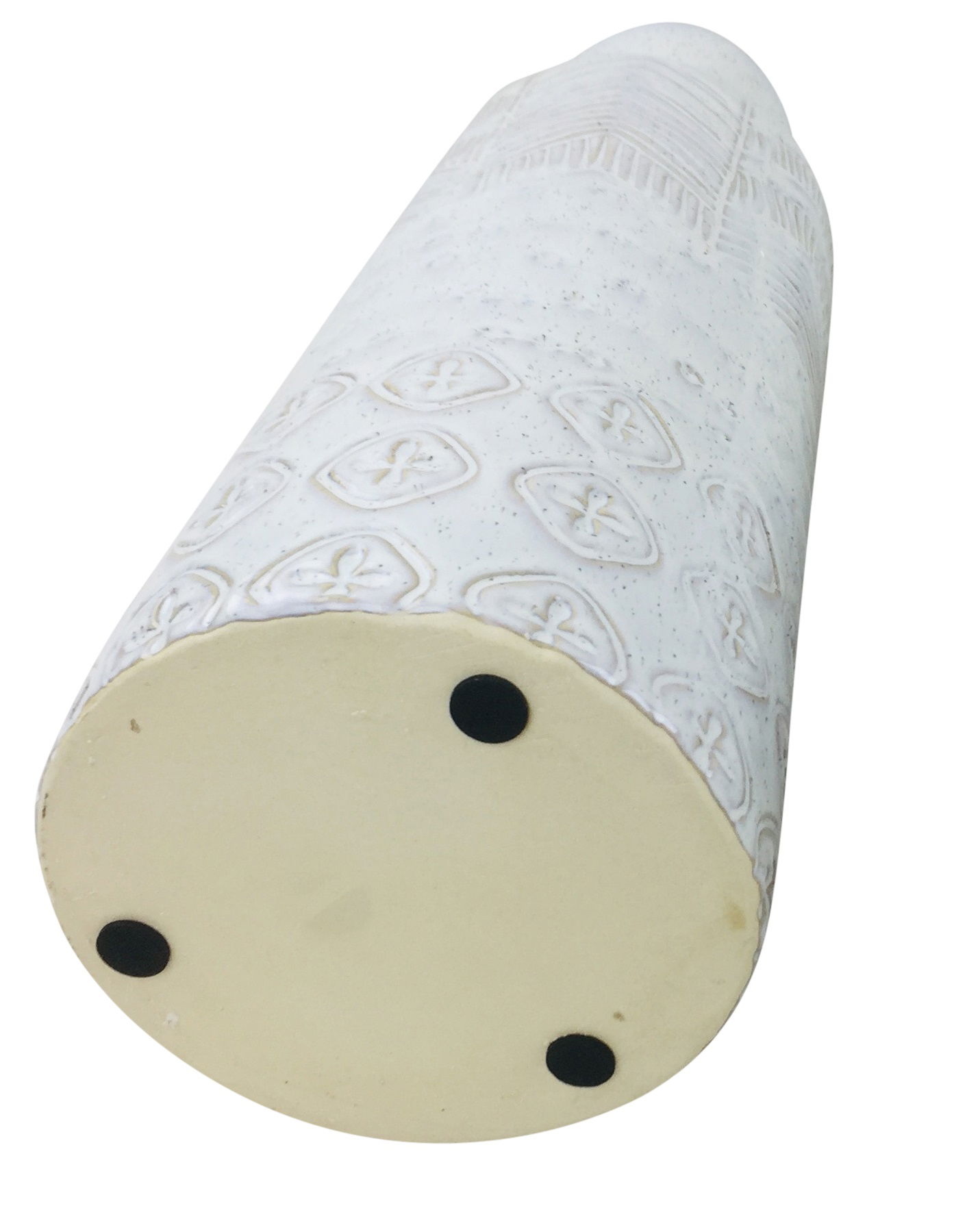 White Herringbone Textured Stoneware Vase 44cm White Herringbone Textured Stoneware Vase 44cm