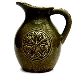 Olive Embossed Jug Olive Embossed Jug