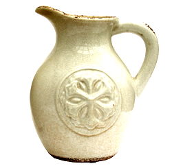 White Embossed Jug White Embossed Jug