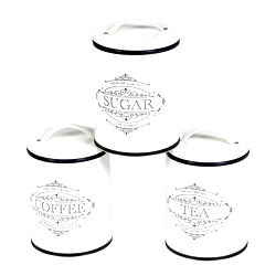 Black & White Tea, Coffee & Sugar Set Black & White Tea, Coffee & Sugar Set