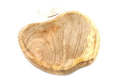 Wooden Apple Designed Tray with Silver Leaf - Small Wooden Apple Designed Tray with Silver Leaf - Small
