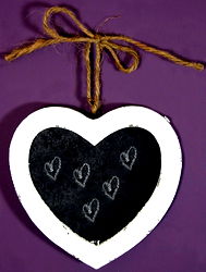 Heart Blackboard Medium Heart Blackboard Medium
