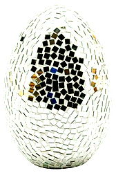 Silver Mosaic Egg 30cm Silver Mosaic Egg 30cm