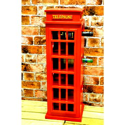 Wooden Telephone Box Wine Rack 77cm Wooden Telephone Box Wine Rack 77cm