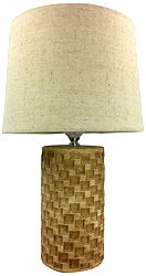 Beige Tile Lamp And Shade 38cm Beige Tile Lamp And Shade 38cm
