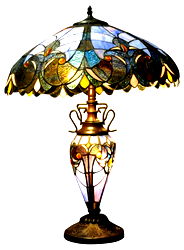 Blue Double Tiffany Lamp 68cm Blue Double Tiffany Lamp 68cm