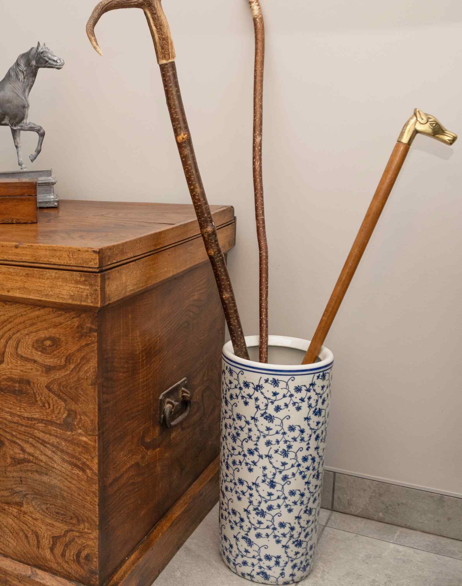 Jane Blue & White Floral Umbrella Stand Jane Blue & White Floral Umbrella Stand