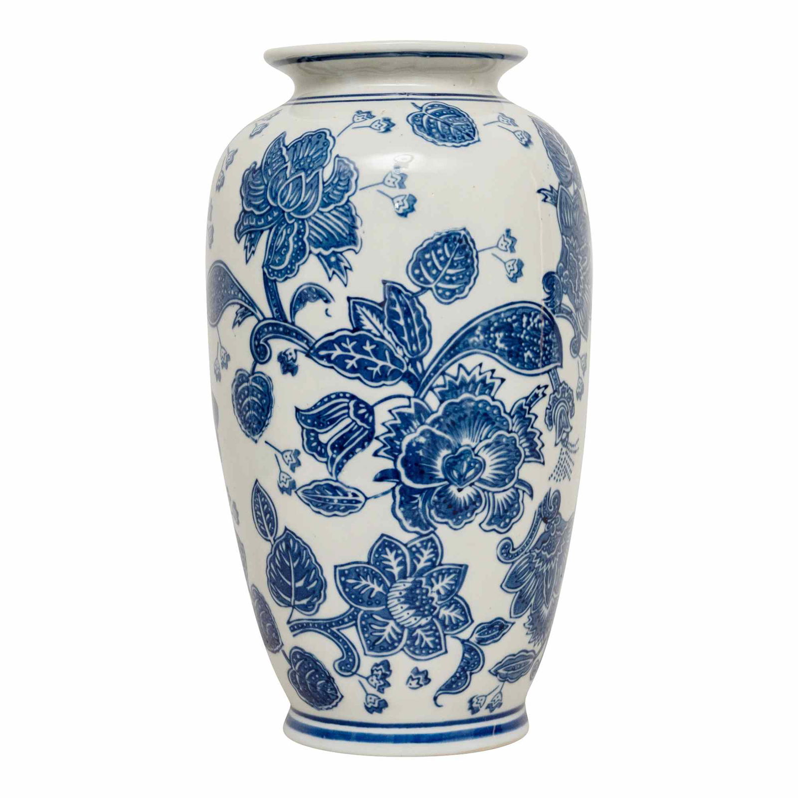 Anemone Blue & White Urn Vase Anemone Blue & White Urn Vase