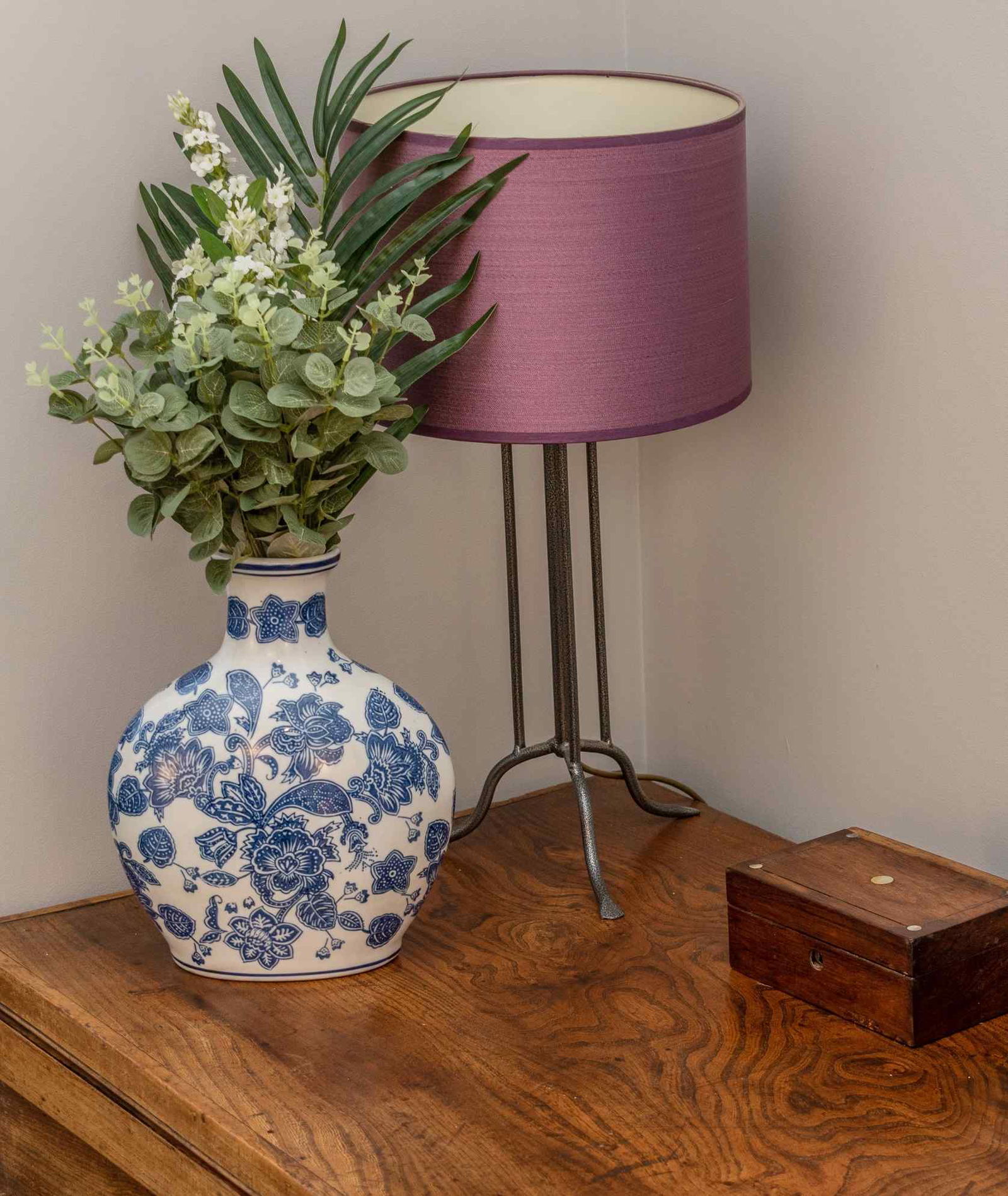Anemone Blue & White Bottle Vase Anemone Blue & White Bottle Vase