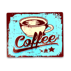 Vintage Metal Sign - Retro Coffee Sign Vintage Metal Sign - Retro Coffee Sign