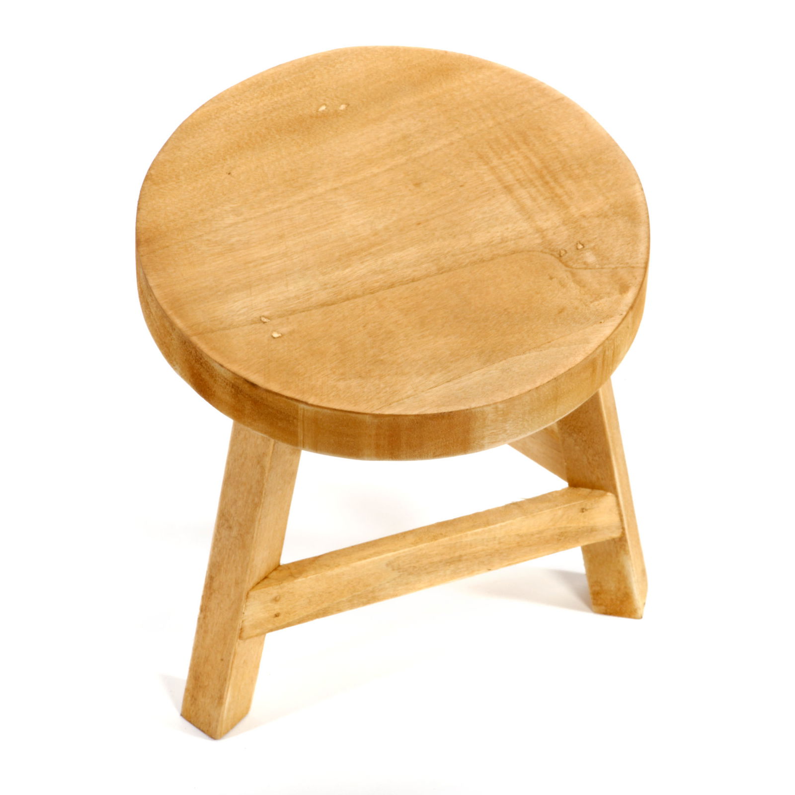 Plain Wood Three Legged Stool Standing at 23cm High Plain Wood Three Legged Stool Standing at 23cm High