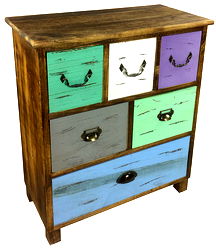 Wooden Storage Cabinet With 6 Drawers 69cm Wooden Storage Cabinet With 6 Drawers 69cm