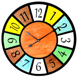 Multi Coloured Wall Clock 58cm Multi Coloured Wall Clock 58cm