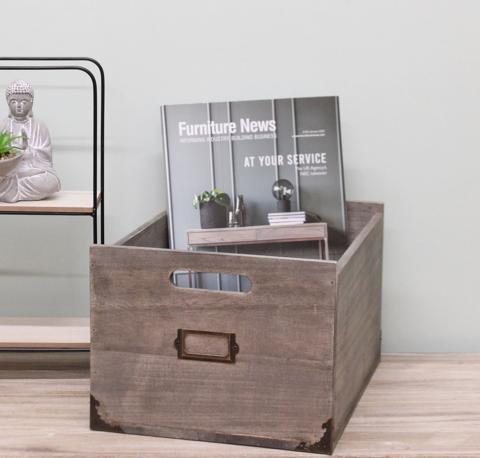 Wooden Office Storage Box, 26x32x20cm. Wooden Office Storage Box, 26x32x20cm.