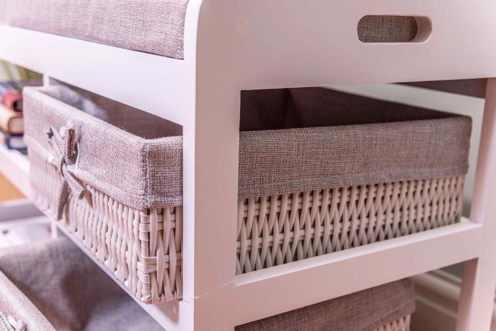 Laxey White Bench With Shoe Rack & Drawers Laxey White Bench With Shoe Rack & Drawers