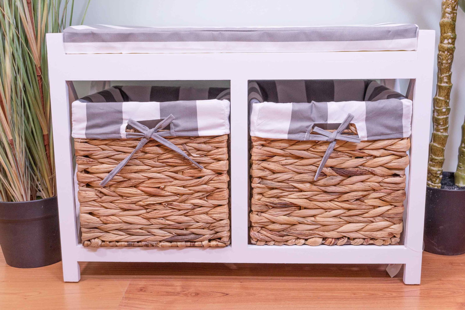 Ramsey 2 Drawers White Seated Storage Bench Ramsey 2 Drawers White Seated Storage Bench