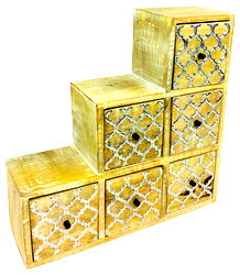 Solid Wood Cabinet With 6 Drawers 35cm Solid Wood Cabinet With 6 Drawers 35cm