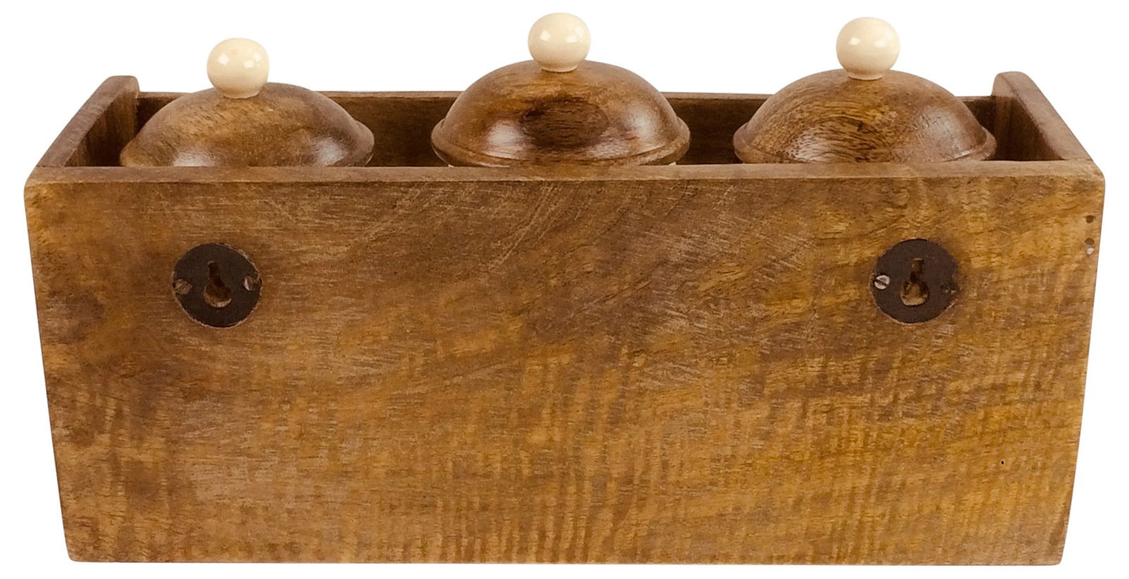 Wooden Rack with 3 Ceramic Jars Wooden Rack with 3 Ceramic Jars