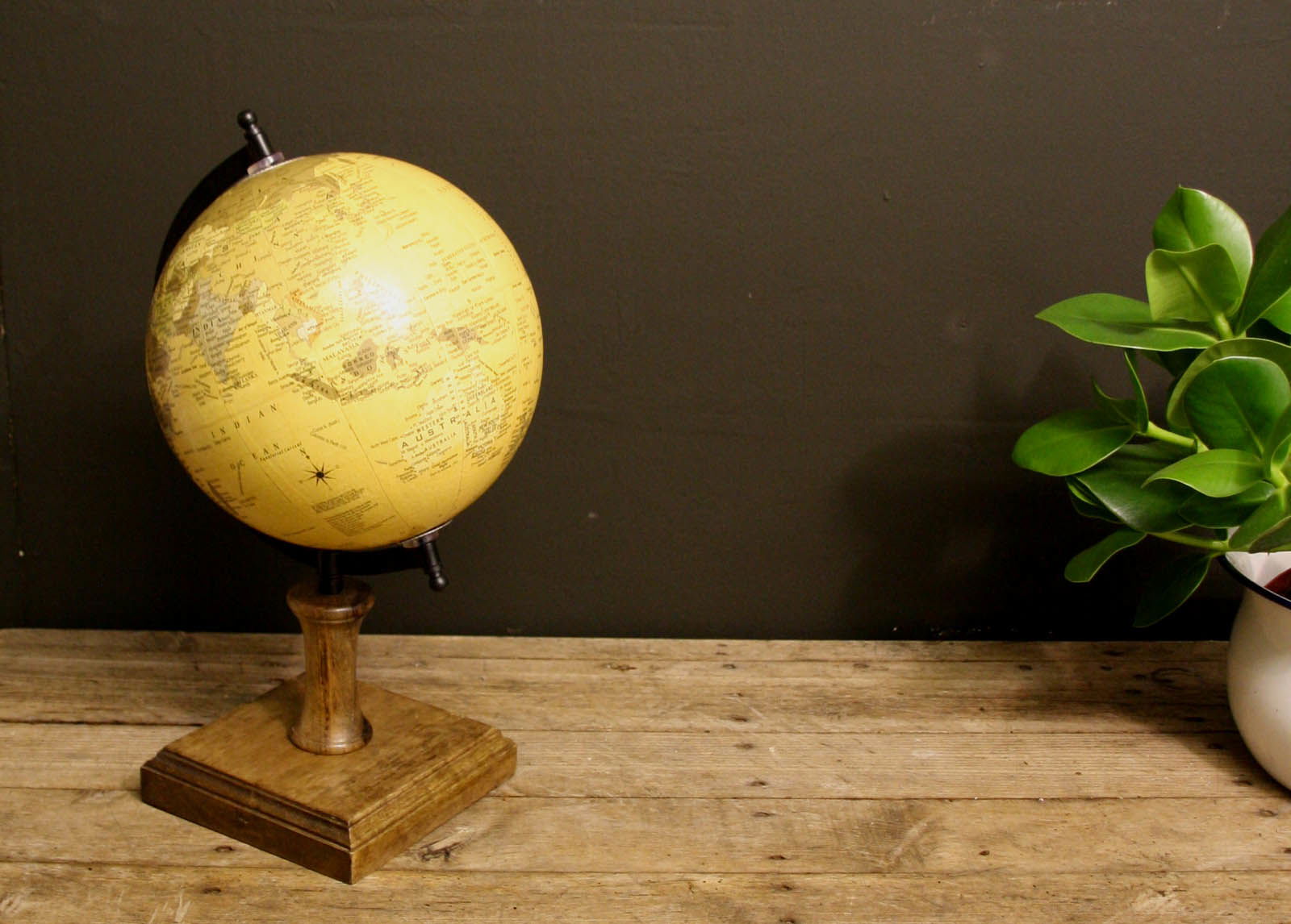 8 Inch Decorative Globe On Wooden Stand 8 Inch Decorative Globe On Wooden Stand