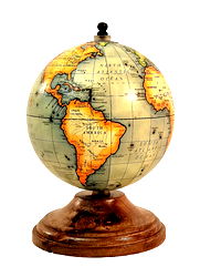 5 Inch World Globe on Mango Wood Stand 5 Inch World Globe on Mango Wood Stand