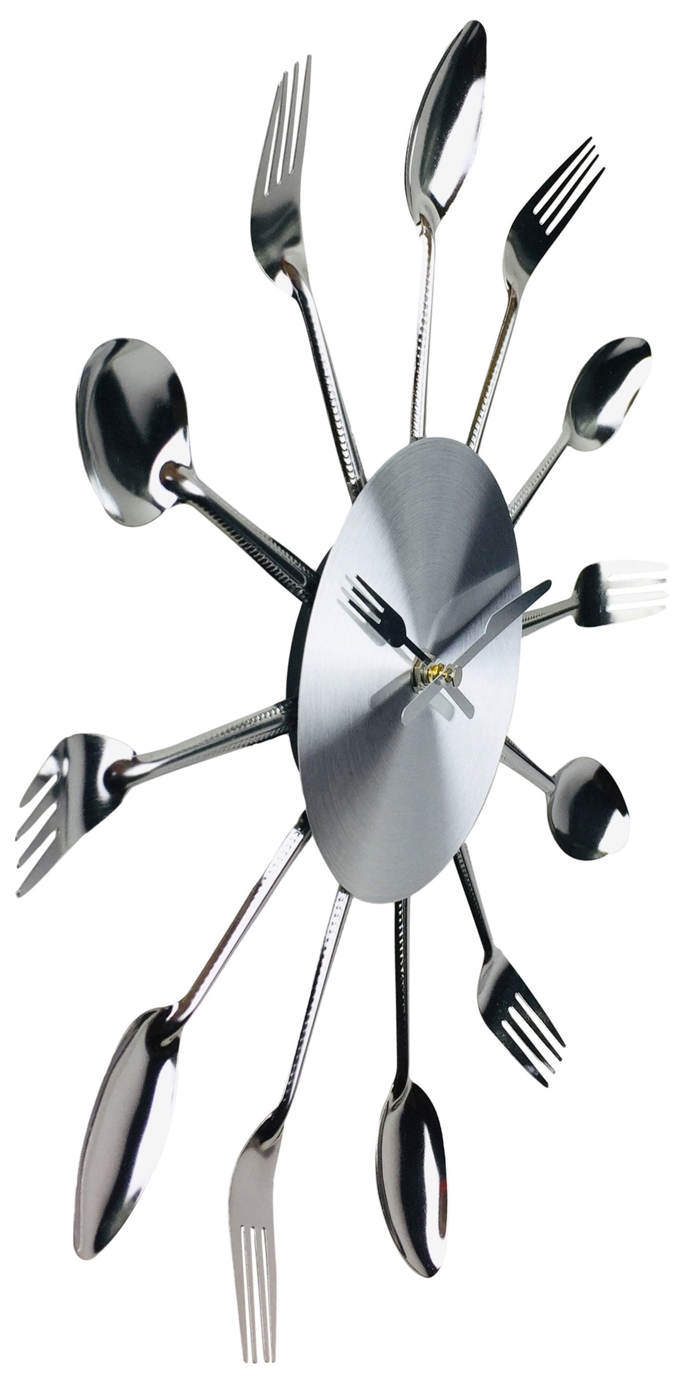 Fork & Spoon Kitchen Utensil Wall Clock 38cm Fork & Spoon Kitchen Utensil Wall Clock 38cm