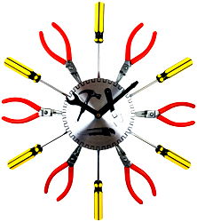 DIY Metal Tool Wall Clock 39cm DIY Metal Tool Wall Clock 39cm