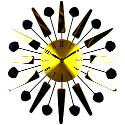Gold Mirrored Effect Wall Clock 39cm Gold Mirrored Effect Wall Clock 39cm