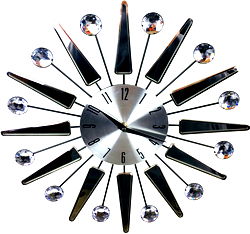 Silver Mirrored Effect Wall Clock 39cm Silver Mirrored Effect Wall Clock 39cm
