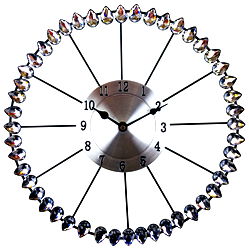 Diamond Effect Metal Wall Clock 36cm Diamond Effect Metal Wall Clock 36cm